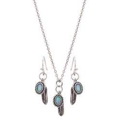 Montana Silversmiths Women's Wishing On Hope Opal Blue/Silver Jewelry Sets Water Resistant