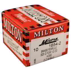 Milton Brass Ferrule 1/2 in. 10 pc