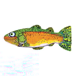 Fat Cat Multicolored Trout Canvas Dog Toy Large 1 pk