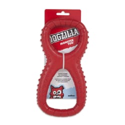 Dogzilla For Dog Red Rubber Monster Tug Toy Large 1 pk