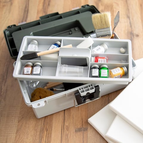 13-1345 tackle box Plano Three Tray Flipsider The box features an oversized latch and two lid locking points Magellan Outdoors 13 qt Dry