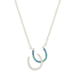 Montana Silversmiths Women's Double Horseshoe Multicolored Necklace Water Resistant