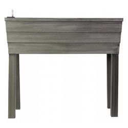 City Pickers 28.75 in. H X 13.25 in. W X 33.13 in. D Resin Raised Garden Bed Driftwood