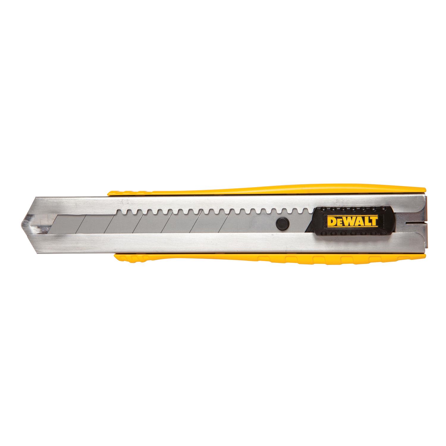 Photos - Kitchen Knife DeWALT 9-4/5 in. Self-Retracting Snap-Off Utility Knife Black/Yellow 1 pc DWHT10045 