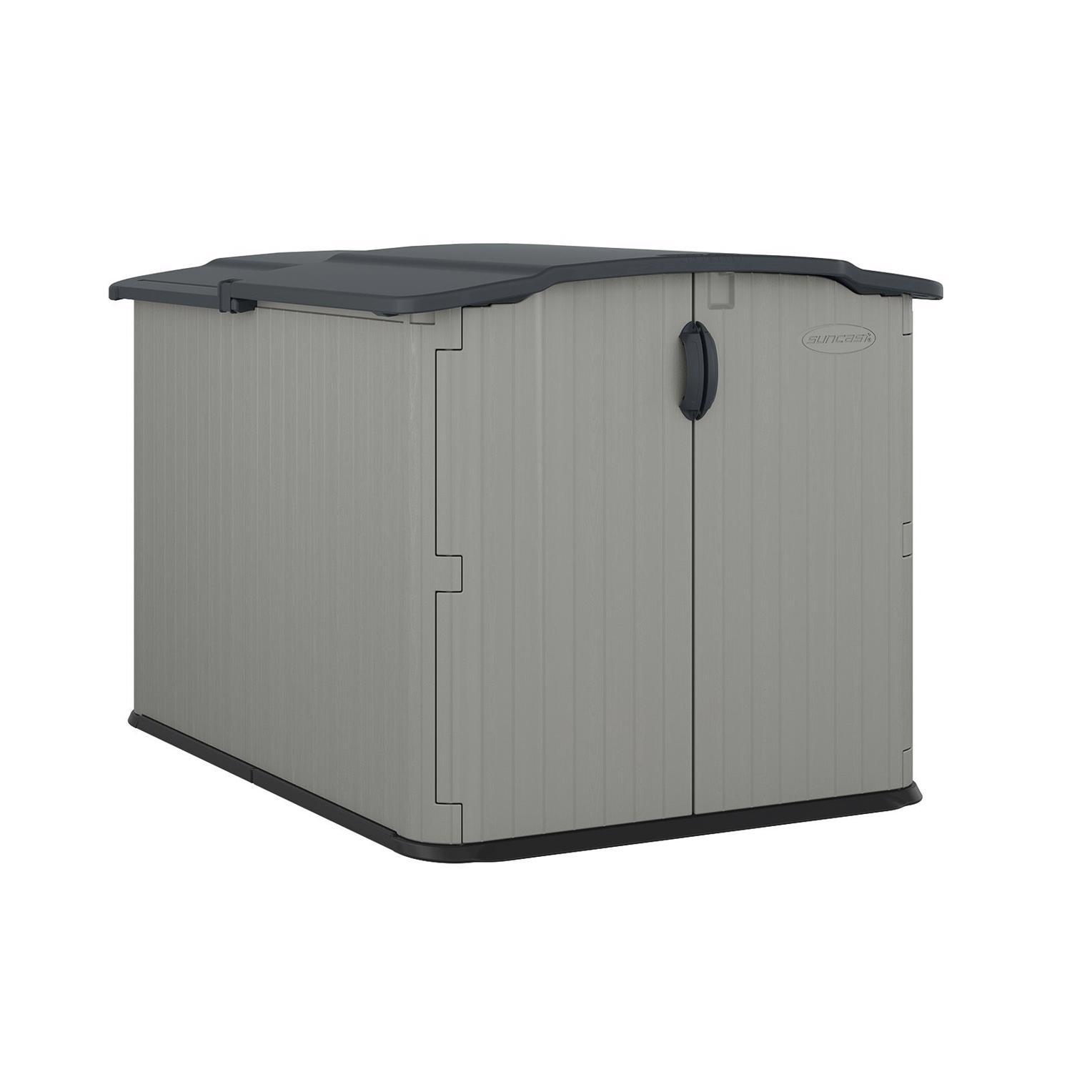 Suncast 6 ft. x 3 ft. Resin Vertical Pent Storage Shed with Floor