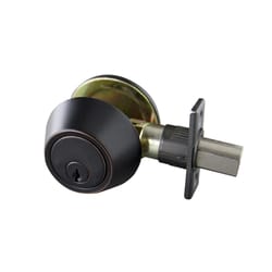 Design House Oil Rubbed Bronze Steel Single Cylinder Deadbolt