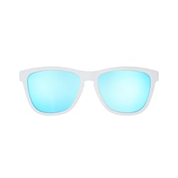 goodr Unisex White Frame Blue Lens Polarized Sunglasses