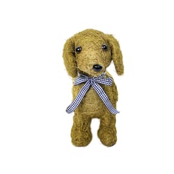 Ultimate Innovations 11.5 in. H X 5 in. W X 3.5 in. D X 4 in. D Coco Fiber Dog Standing Garden Plant