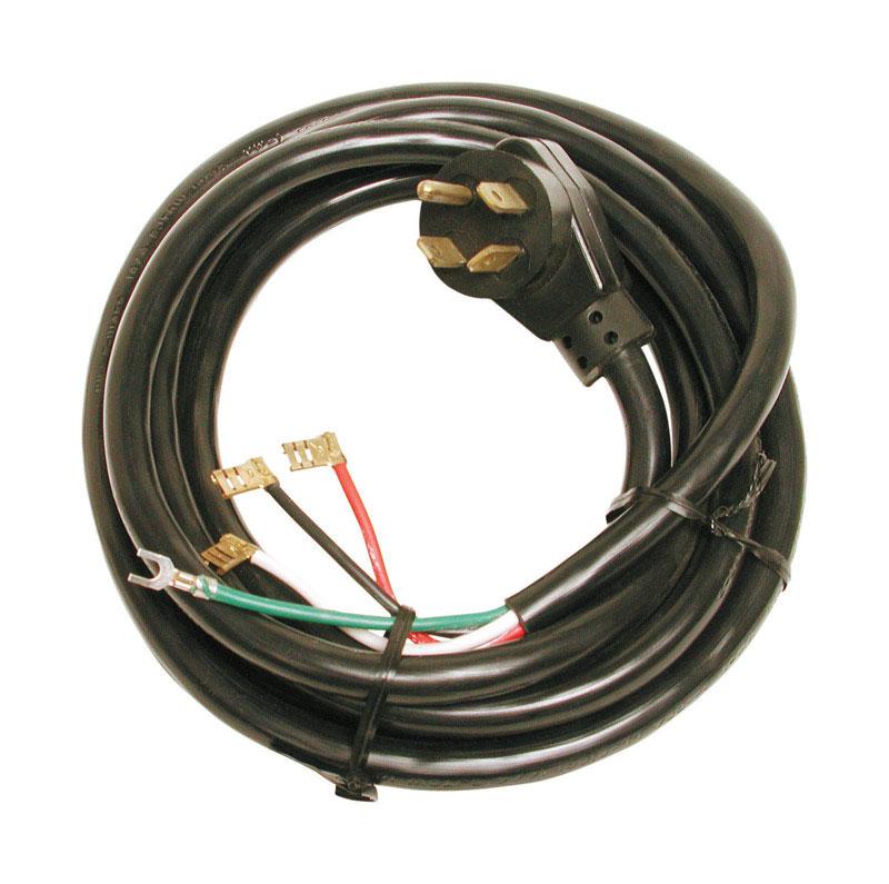 4515268 Plastic Angle Plug Motor Cord, Black