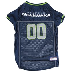 Pets First Navy Blue Seattle Seahawks Dog Jersey 2XL
