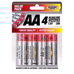 Blazing Voltz AA Alkaline Batteries 4 pk Carded