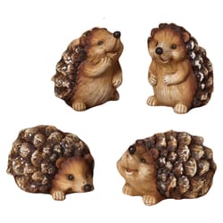 Gerson Assorted Hedgehog with Glitter Figurine 2.5 in.