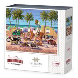 Boardwalk Animals Cat Walker Jigsaw Puzzle Multicolored 1000 pc