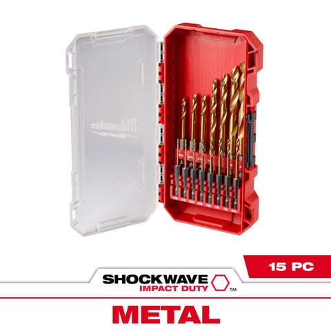 Milwaukee Shockwave Assorted in. Steel Impact Rated Drill Bit Set