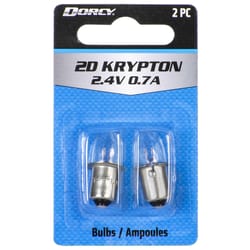 Dorcy 2D Clear Krypton Flashlight Bulb 2.4 V Bayonet Base