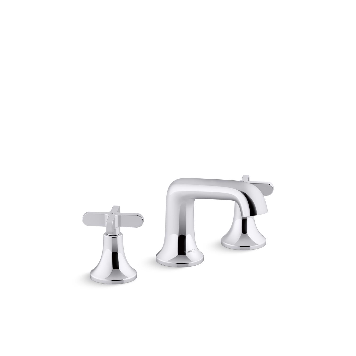 Kohler Sivaro Polished Chrome Modern Widespread Bathroom Sink Faucet 8 in.