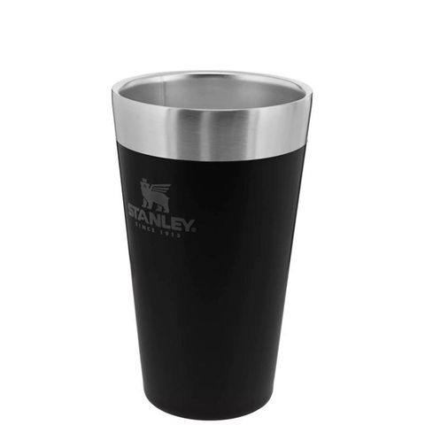 Stanley Adventure 16 oz Matte Black BPA Free Stackable Pint Mfr
