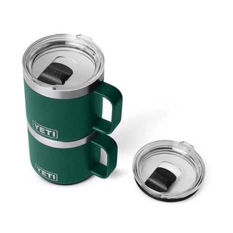 YETI Rambler 14 oz Black Forest Green BPA Free Ceramic Lined