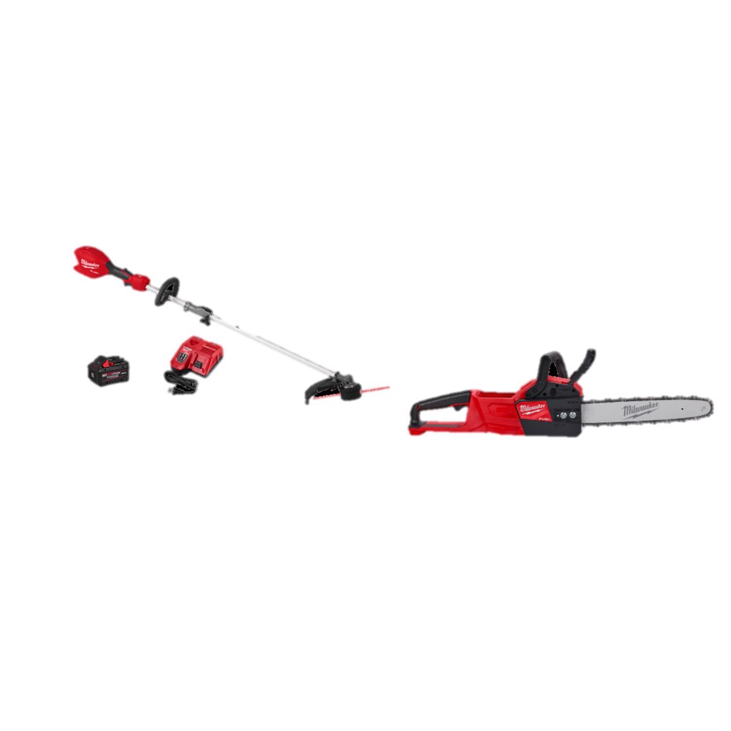 Milwaukee M18 FUEL String Trimmer Kit and 16 in Chainsaw Kit