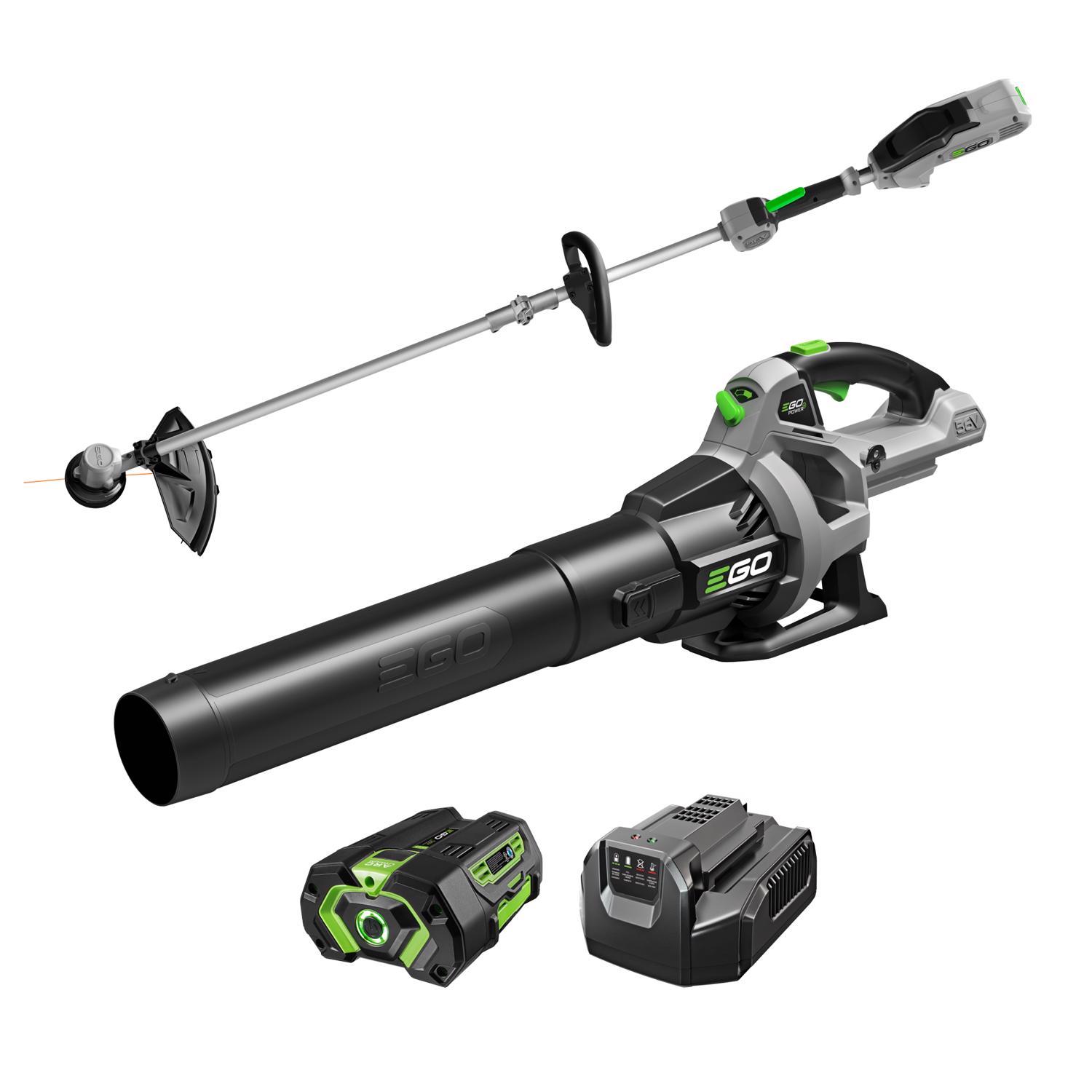 EGO Power+ ST1503LB 15 in. 56 V Battery Trimmer and Blower Combo Kit (Battery Charger) W/ 4.0 AH BATTERY