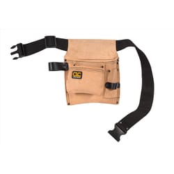 CLC 3 pocket Suede Leather Tool and Nail Belt 11.25 in. L X 11.5 in. H Black