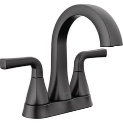 Delta Faucet Dallace Matte Black Traditional Centerset Bathroom Sink Faucet 4 in.