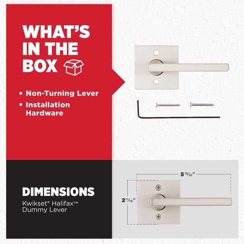 Kwikset Halifax Signature Series Contemporary Satin Nickel Dummy