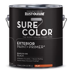 Rust-Oleum Sure Color Flat Black Water-Based Paint + Primer Exterior 1 gal