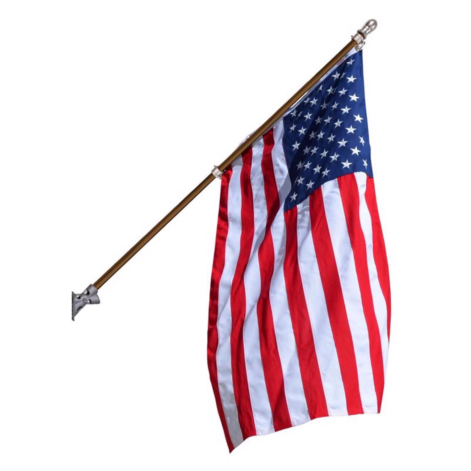 Valley Forge United States Bronze Aluminum Flag Kit 6 ft. L Mfr