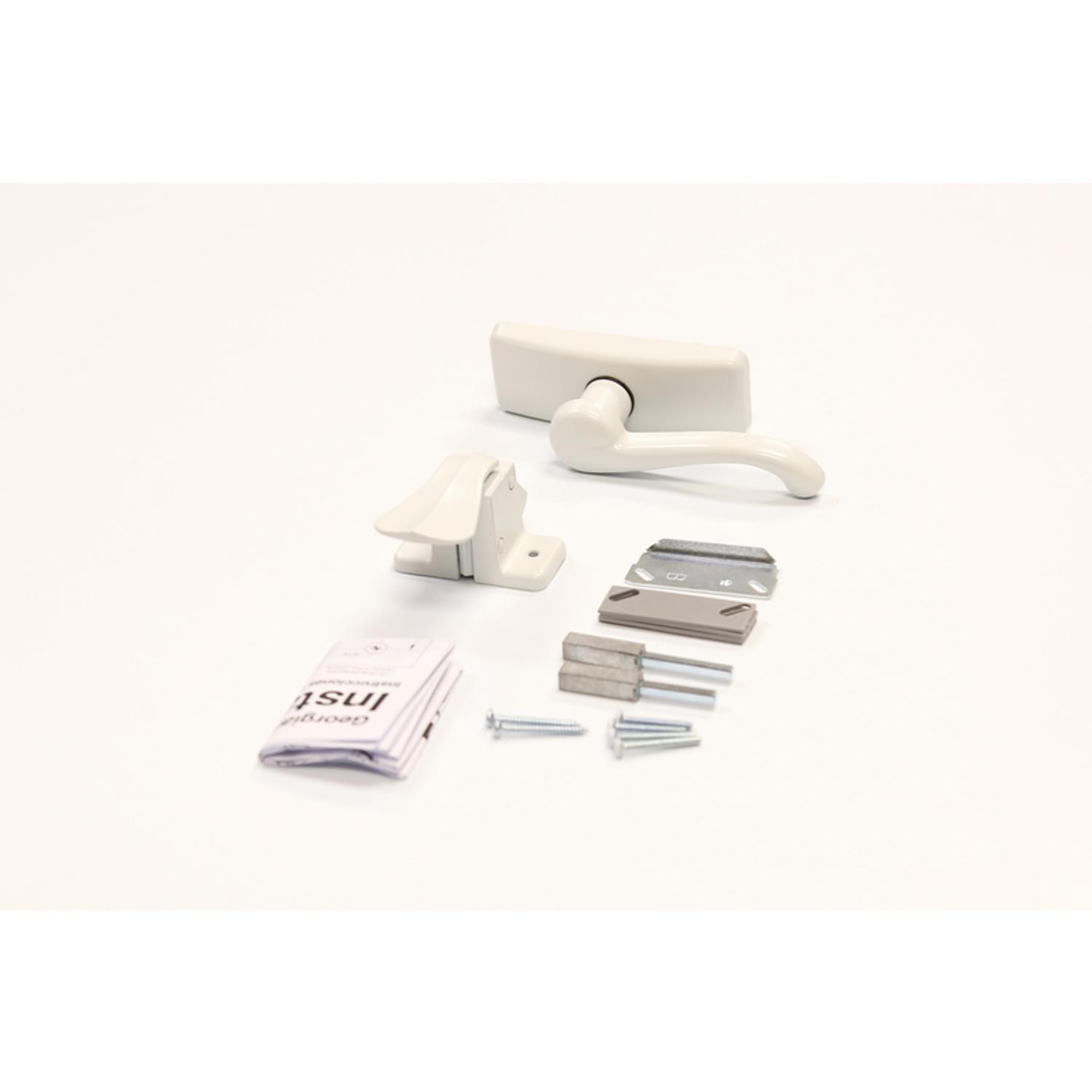 Larson Georgian Zinc-Plated White Zinc Lever Latches 1 pk Mfr