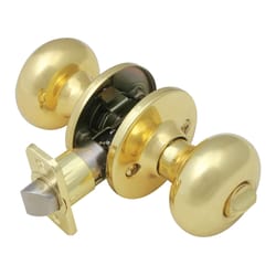 Design House Cambridge Polished Brass Privacy Knob