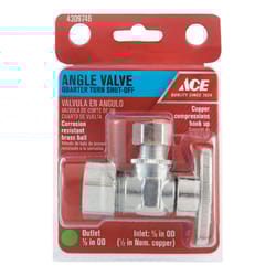 Ace 1/2 in. Compression Compression Brass Angle Stop Valve