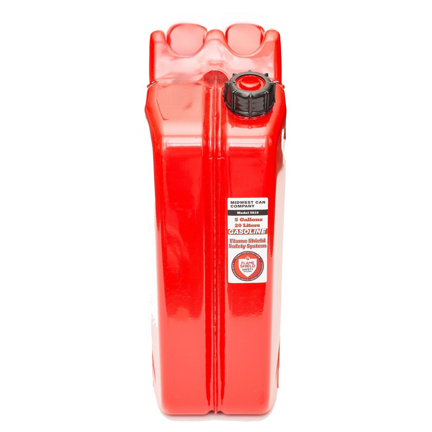 Midwest Can Quick Flow Spout Metal Gas Can 5 gal Mfr# 5810 - Ace