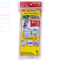 Warp's Jiffy-Cover 9 ft. W X 12 ft. L X 4 mil Plastic Drop Cloth 1 pk