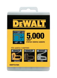 DeWalt T50 27/64 in. W X 1/2 in. L Narrow Crown Heavy Duty Staples 5000 pk