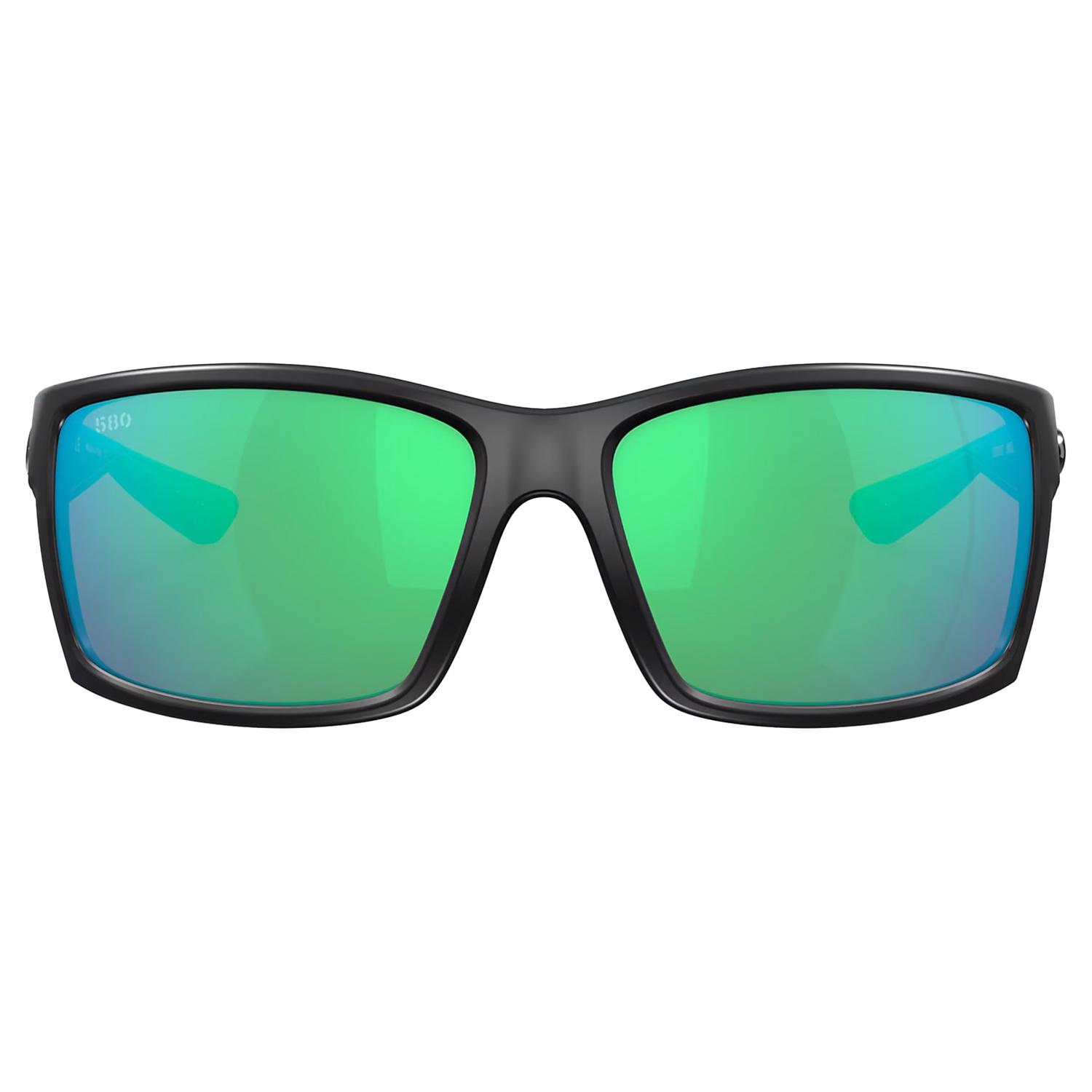 Costa Reefton Sunglasses Black Frame Green Lens Polarized Blue Light Blocking