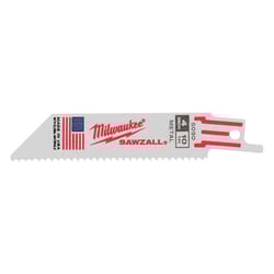 Milwaukee Sawzall 4 in. Bi-Metal Double Duty Upgrade Reciprocating Saw Blade 10 TPI 5 pk