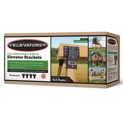 Summit Outdoors Black Steel Elevator Bracket 4 in.