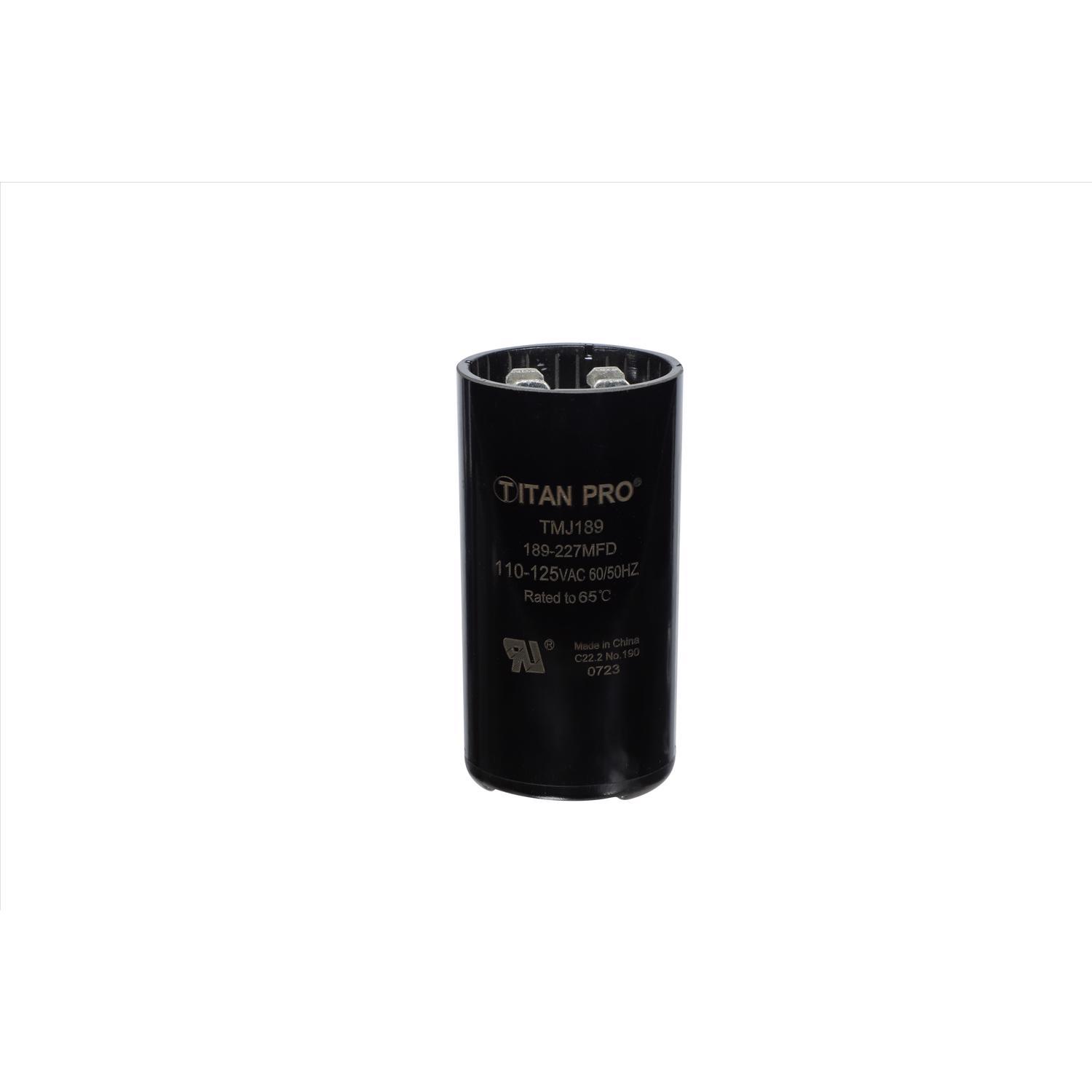 Titan Pro 189-227 MFD 125 V Round Start Capacitor Mfr# TMJ189