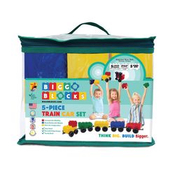 Biggo Blocks Jumbo Train Blocks Jumbo Building Blocks Assorted 6 pc