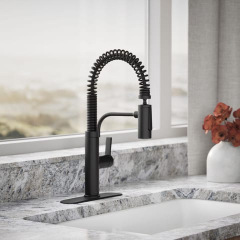 Kohler Kankone One Handle Matte Black Pull-Down Kitchen Faucet Mfr