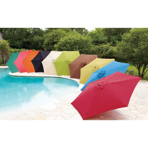 hardware patio umbrella near me Outdoor Expressions 7.5 Ft. Aluminum Tilt/Crank Brown it features a robust steel pole and a high Fresno Ag Hardware | Spring