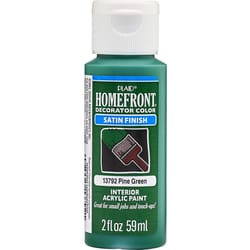 Homefront Satin Pine Green Craft Paint Interior 2 oz