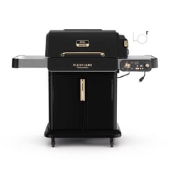 Ninja FlexFlame ProConnect 3 Burner Liquid Propane Grill and Smoker Black with Griddle Accessory