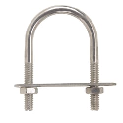 Hampton 5/16 in. X 1-3/8 in. W X 3-7/8 in. L Coarse Zinc-Plated Stainless Steel U-Bolt
