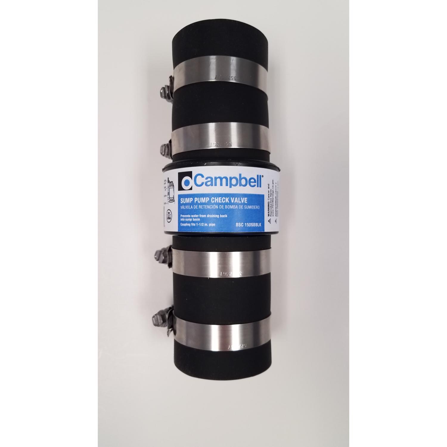 Campbell 1-1/2 in. D X 1-1/2 in. D Plastic Swing Check Valve Mfr