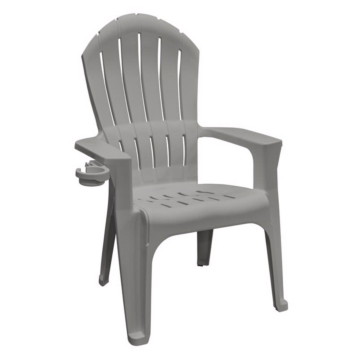 Adams Big Easy Gray Polypropylene Frame Adirondack Chair Mfr