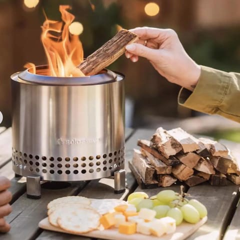 solo stove メサ Solo Stove Mesa XL 7 in. W Stainless Steel Round Multi-Fuel Fire