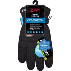 Kinco AquaNOT M Duck Fabric Cold Weather Black Ski Gloves