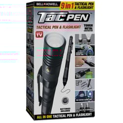 Bell + Howell Tac Pen Black Retractable Tactical Pen w/Flashlight 1 pk